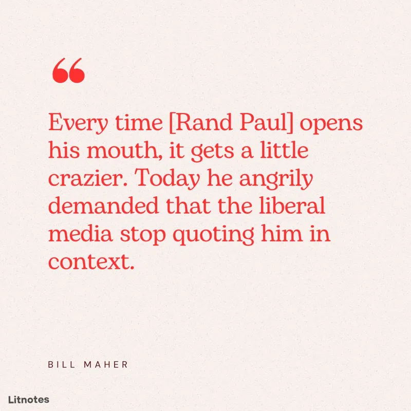 Every time [Rand Paul] opens his mouth, it gets a little crazier. Today he angrily demanded that the liberal media stop quoting him in context.